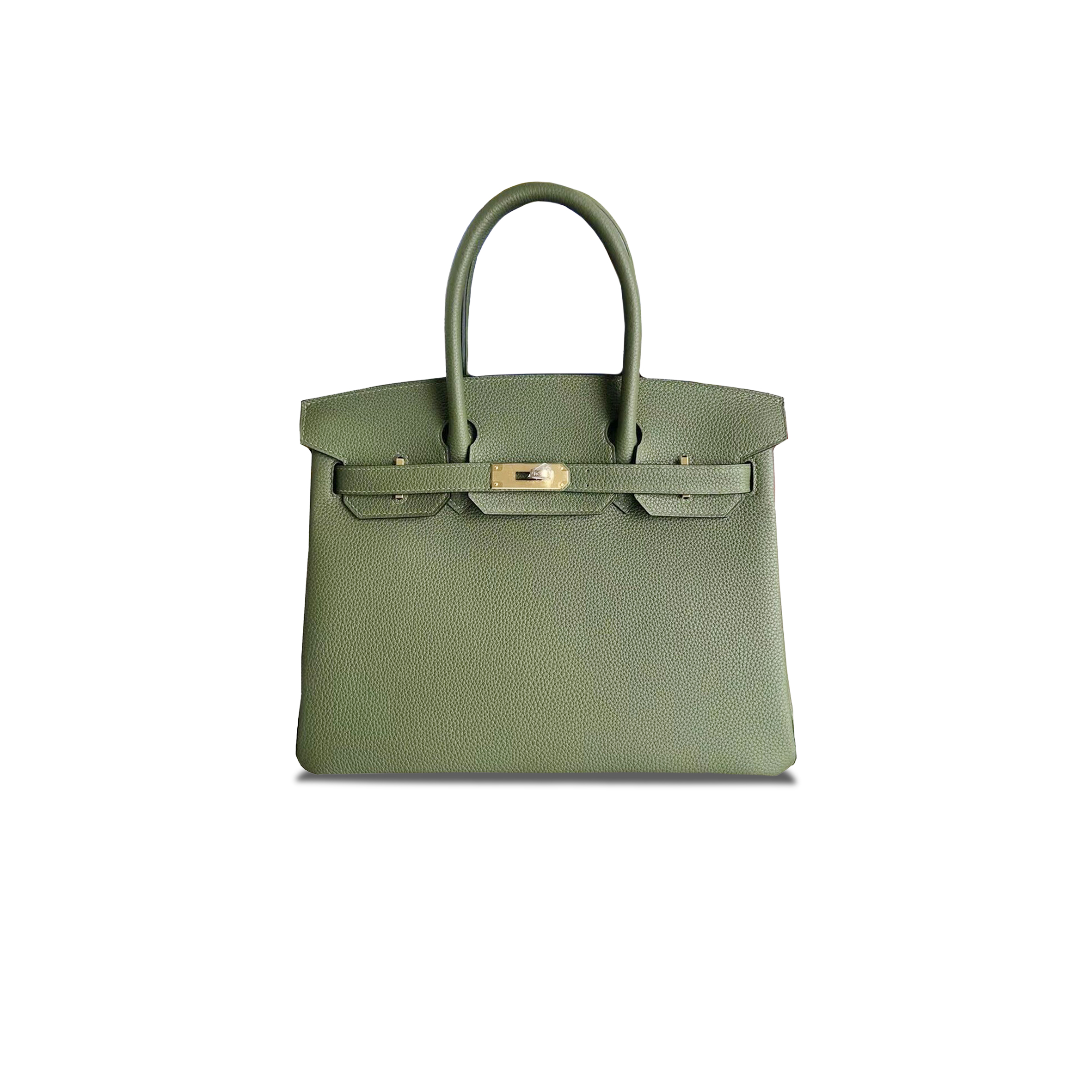 HERMES BIRKIN 30 TOGO LEATHER AVOCADO GREEN GOLD BUCKLE BAG H028369CC61 (30*23*15cm)